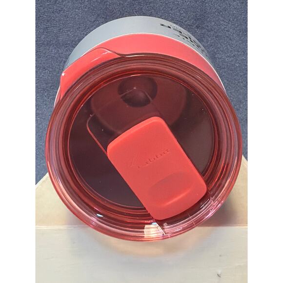 Rabbit 12 oz Double Wall Stainless Steel Wine Tumbler wClear Lid Coral Pink New - Picture 4 of 6